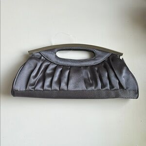 NWT Bijoux Terner Silver Grey Eve Bag Clutch